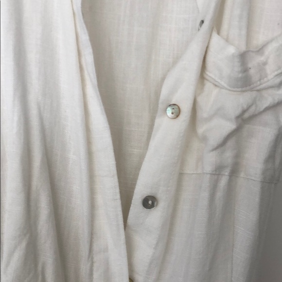 yours truly white linen romper - Picture 3 of 4